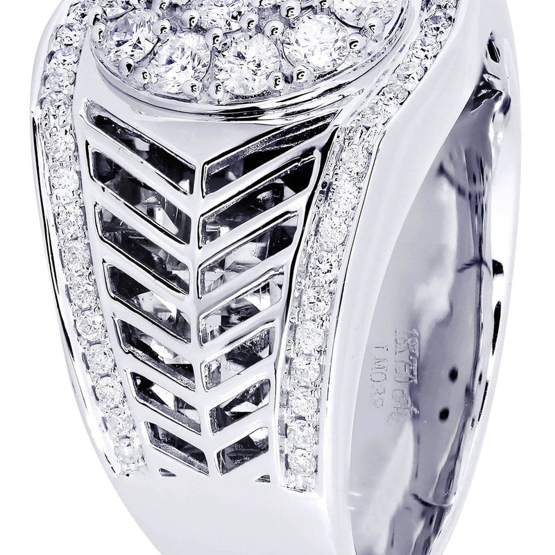 White Gold Mens Diamond Ring| 1.06 Carats| 13.66 Grams