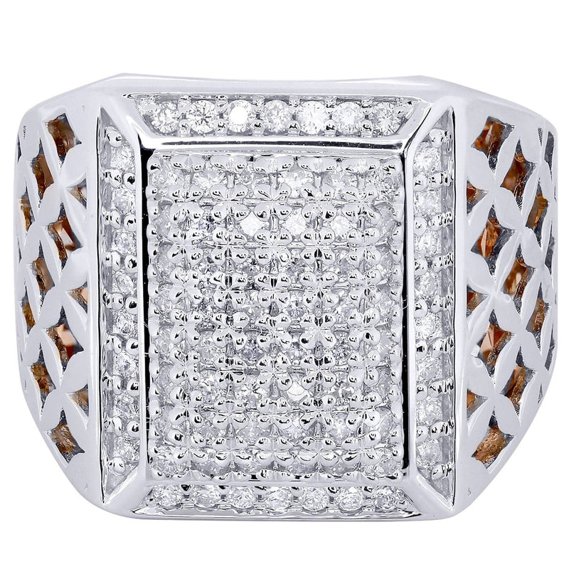 White Gold Mens Diamond Ring| 1 Carats| 16.55 Grams