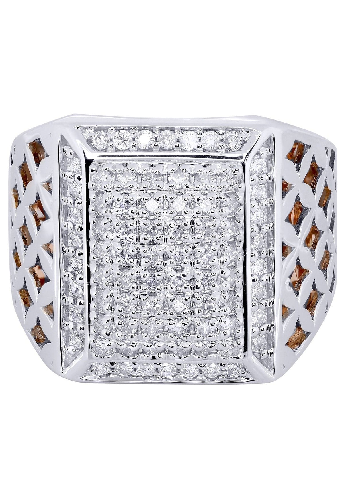 White Gold Mens Diamond Ring| 1 Carats| 16.55 Grams