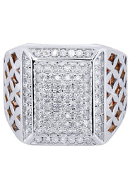 White Gold Mens Diamond Ring| 1 Carats| 16.55 Grams