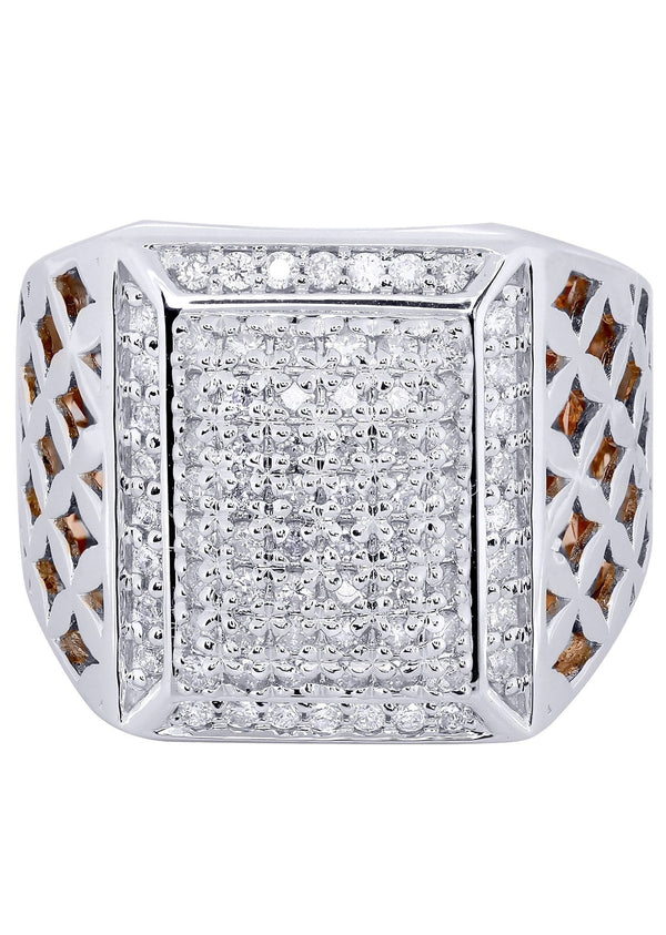 White Gold Mens Diamond Ring| 1 Carats| 16.55 Grams