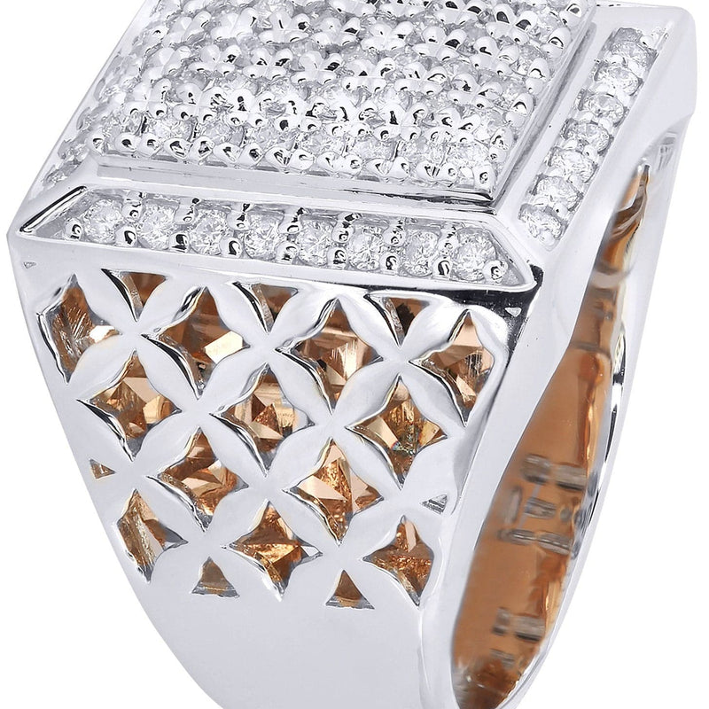 White Gold Mens Diamond Ring| 1 Carats| 16.55 Grams