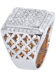White Gold Mens Diamond Ring| 1 Carats| 16.55 Grams