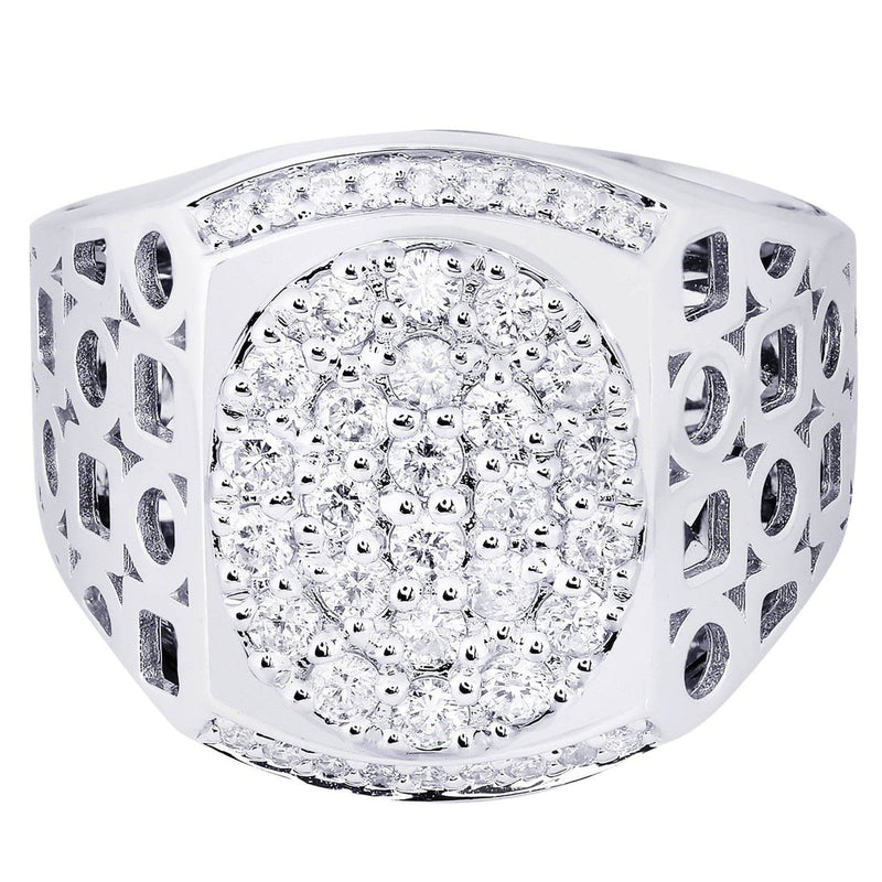 White Gold Mens Diamond Ring| 1.01 Carats| 12.31 Grams