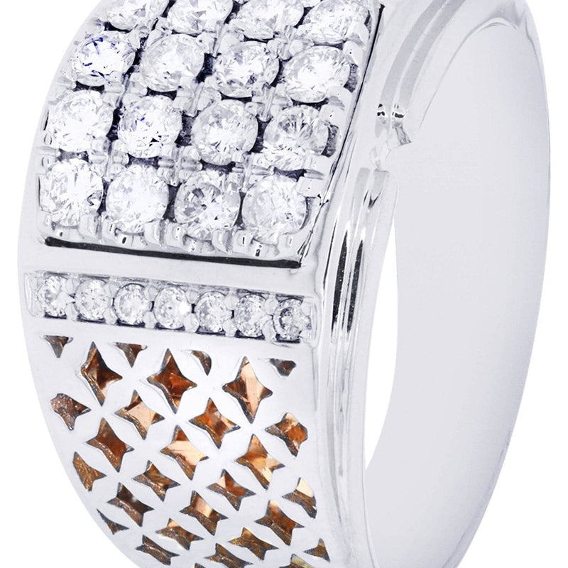 White Gold Mens Diamond Ring| 0.91 Carats| 12.64 Grams
