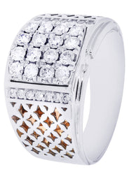White Gold Mens Diamond Ring| 0.91 Carats| 12.64 Grams
