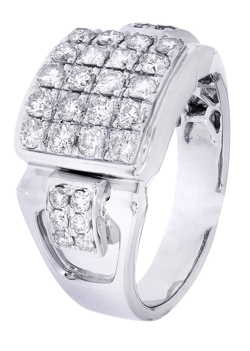 White Gold Mens Diamond Ring| 1.46 Carats| 9.94 Grams