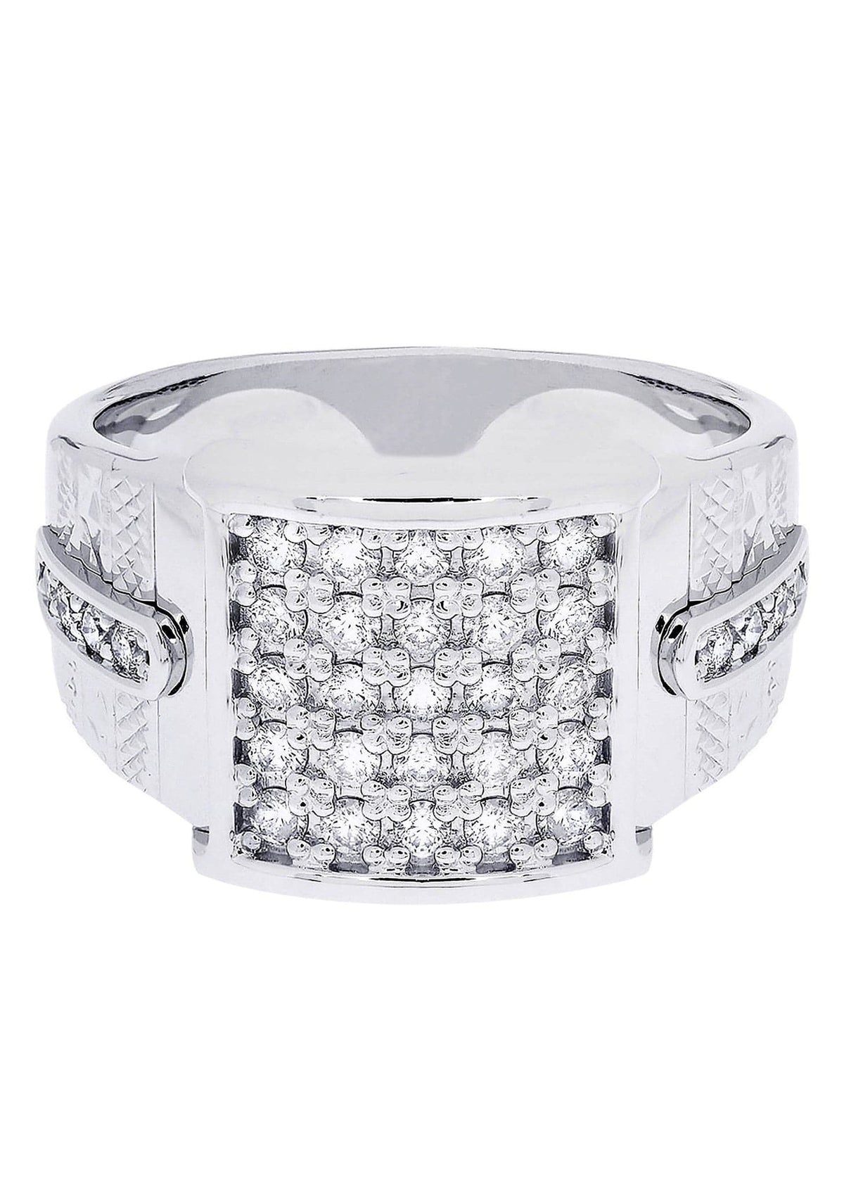 White Gold Mens Diamond Ring| 0.84 Carats| 14.74 Grams