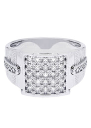 White Gold Mens Diamond Ring| 0.84 Carats| 14.74 Grams