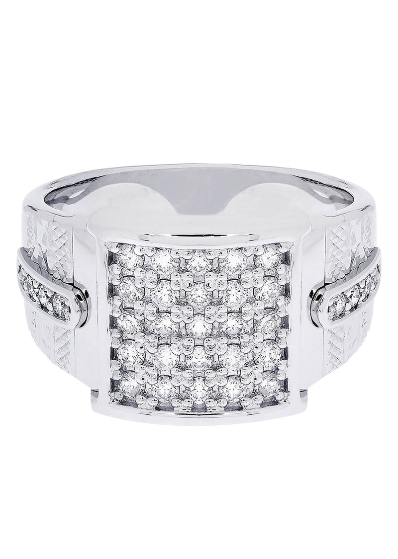 White Gold Mens Diamond Ring| 0.84 Carats| 14.74 Grams