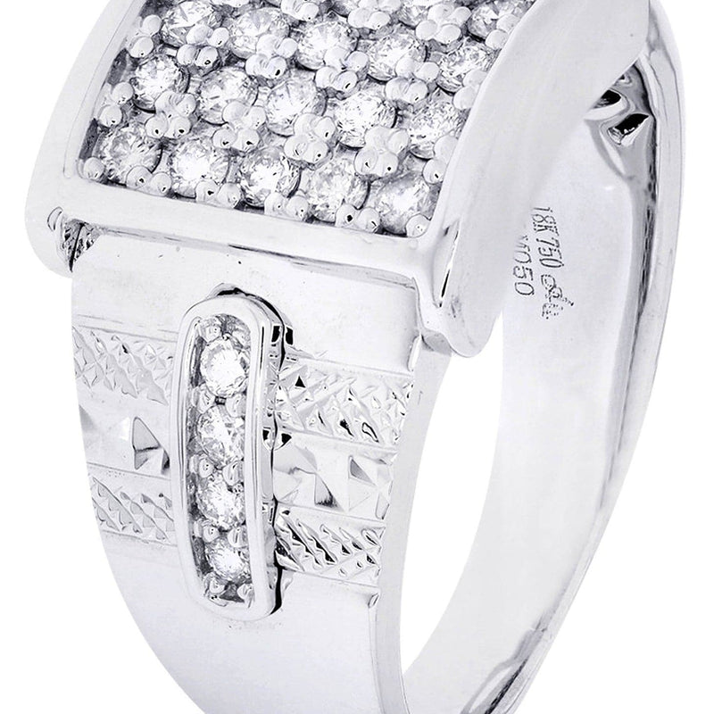 White Gold Mens Diamond Ring| 0.84 Carats| 14.74 Grams
