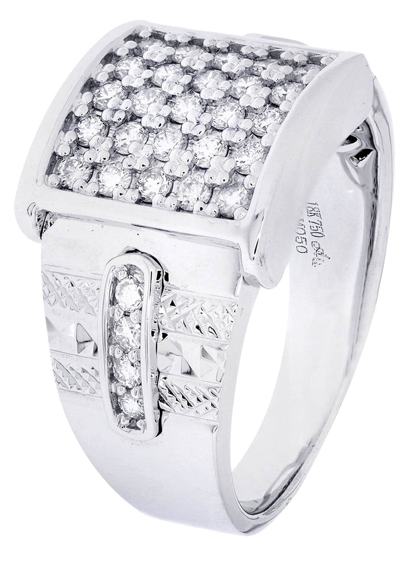 White Gold Mens Diamond Ring| 0.84 Carats| 14.74 Grams