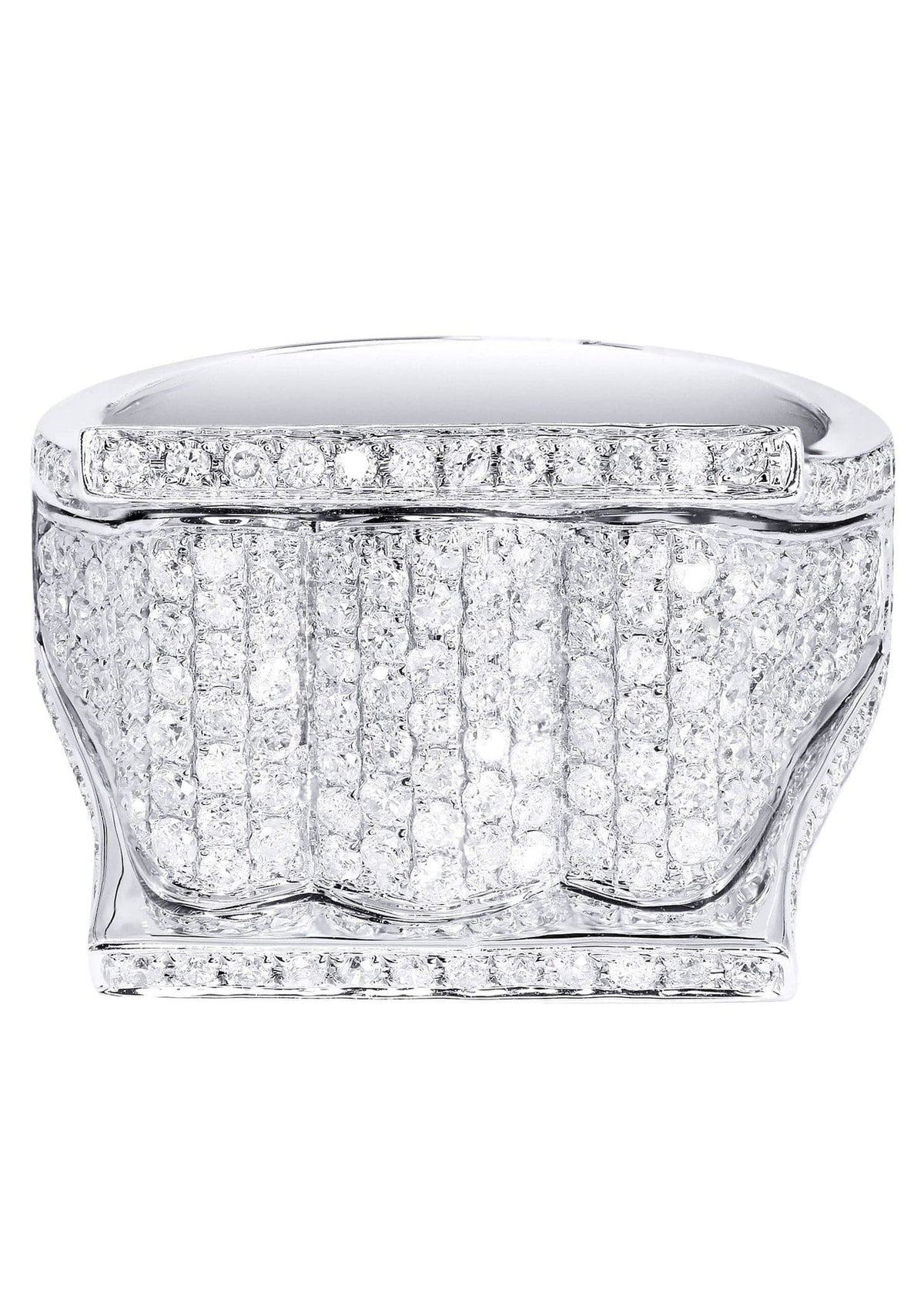 White Gold Mens Diamond Ring| 2.18 Carats| 11.35 Grams