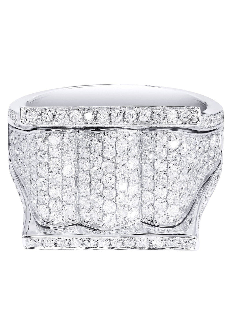 White Gold Mens Diamond Ring| 2.18 Carats| 11.35 Grams