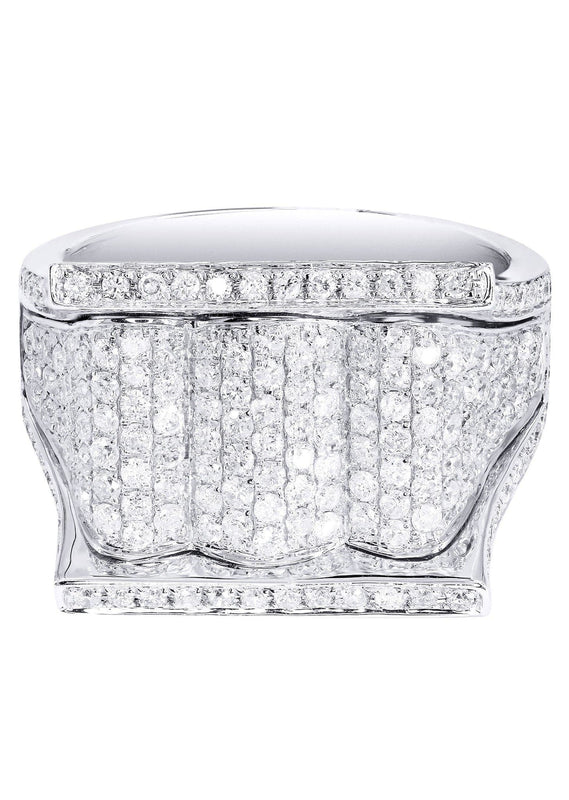 White Gold Mens Diamond Ring| 2.18 Carats| 11.35 Grams