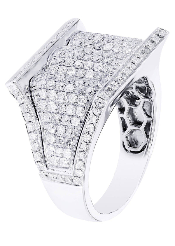 White Gold Mens Diamond Ring| 2.18 Carats| 11.35 Grams