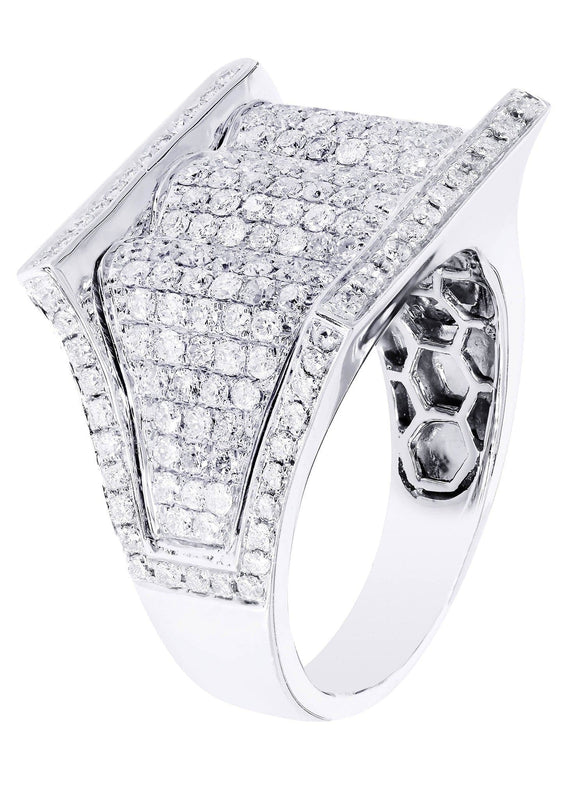 White Gold Mens Diamond Ring| 2.18 Carats| 11.35 Grams