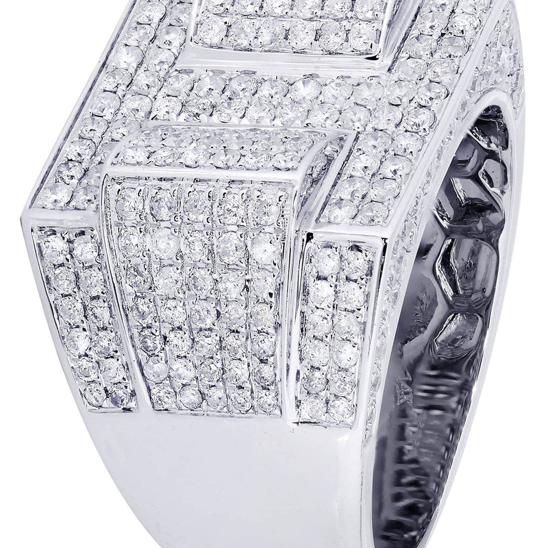 White Gold Mens Diamond Ring| 2.31 Carats| 13.01 Grams