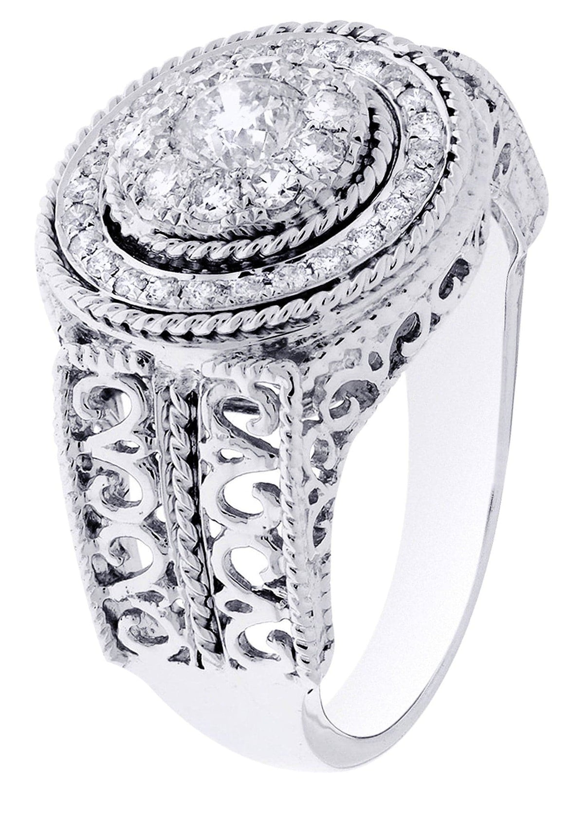White Gold Mens Diamond Ring| 1.04 Carats| 8.41 Grams