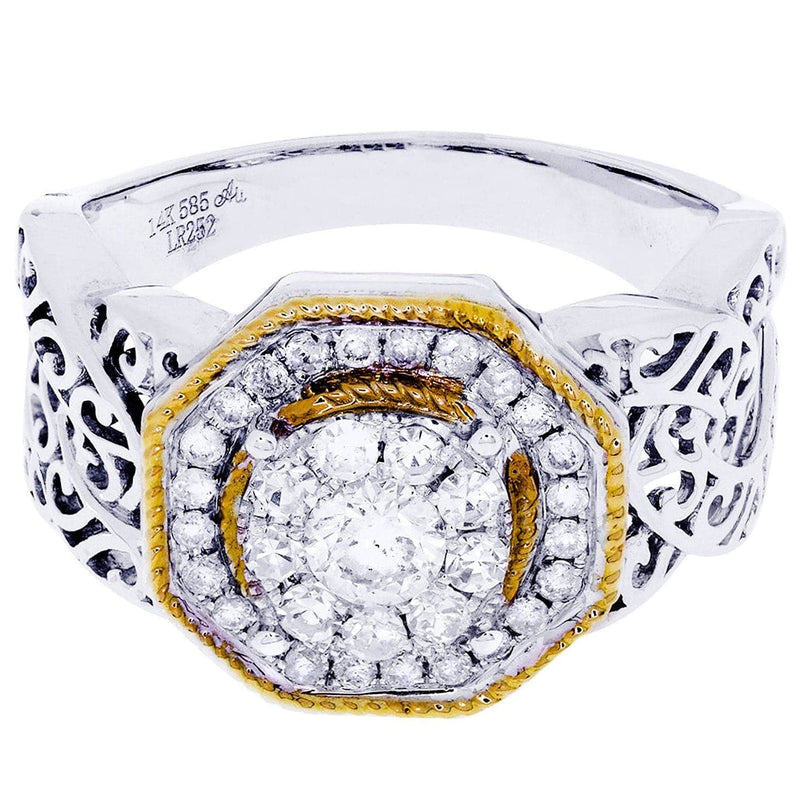 White Gold Mens Diamond Ring| 0.84 Carats| 7.65 Grams