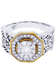 White Gold Mens Diamond Ring| 0.84 Carats| 7.65 Grams
