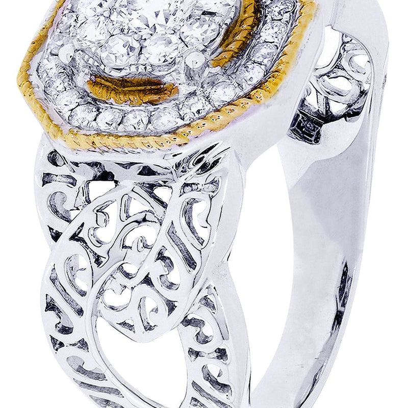 White Gold Mens Diamond Ring| 0.84 Carats| 7.65 Grams