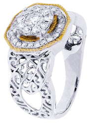 White Gold Mens Diamond Ring| 0.84 Carats| 7.65 Grams