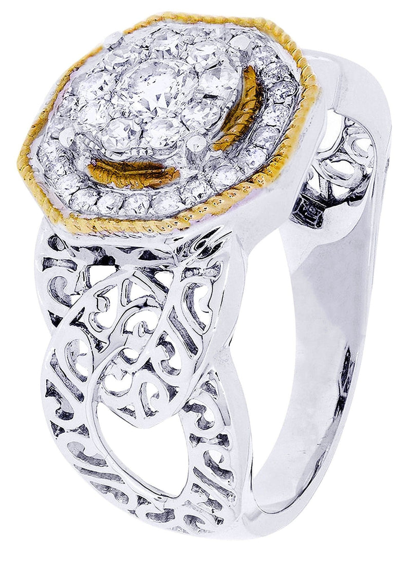 White Gold Mens Diamond Ring| 0.84 Carats| 7.65 Grams