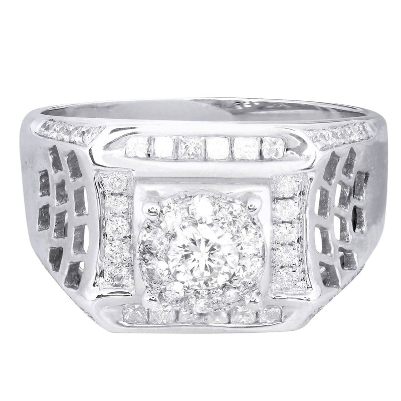 White Gold Mens Diamond Ring| 0.84 Carats| 8.54 Grams