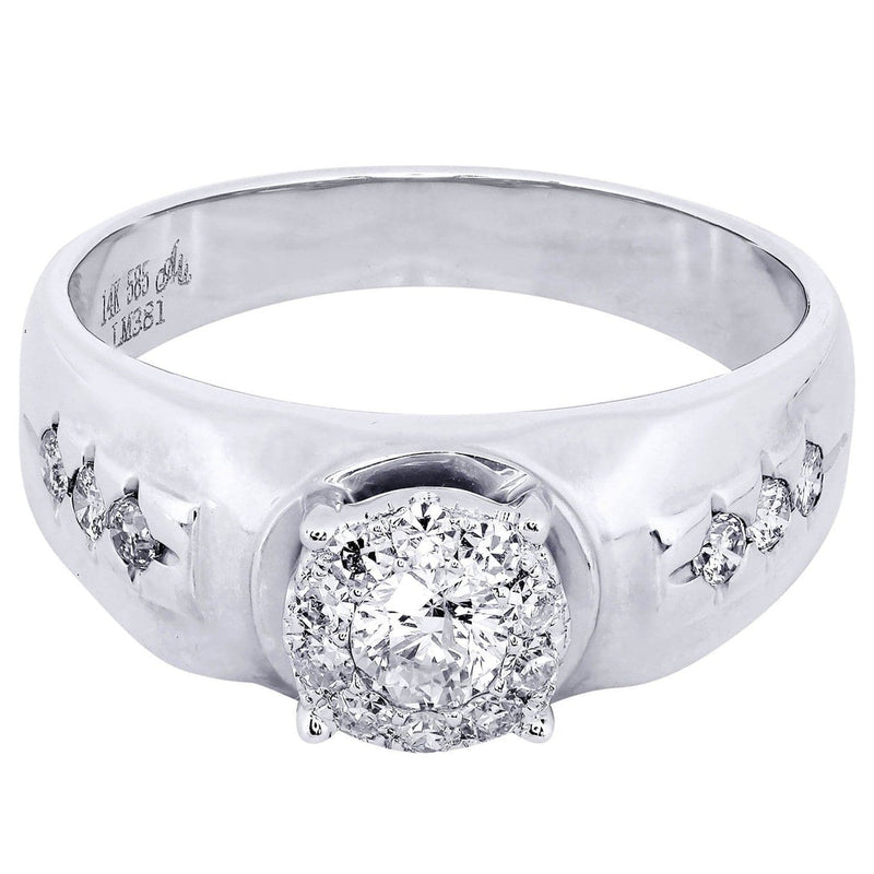 White Gold Mens Diamond Ring| 0.76 Carats| 6.6 Grams