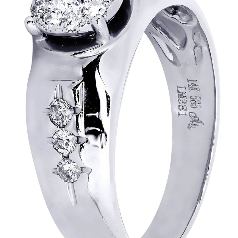 White Gold Mens Diamond Ring| 0.76 Carats| 6.6 Grams