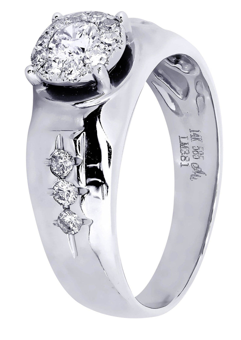 White Gold Mens Diamond Ring| 0.76 Carats| 6.6 Grams