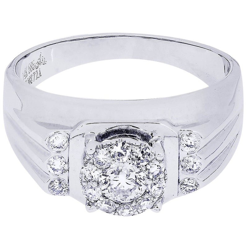 White Gold Mens Diamond Ring| 0.34 Carats| 8.12 Grams
