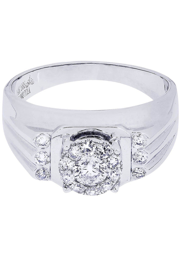 White Gold Mens Diamond Ring| 0.34 Carats| 8.12 Grams