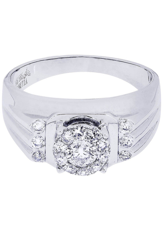 White Gold Mens Diamond Ring| 0.34 Carats| 8.12 Grams