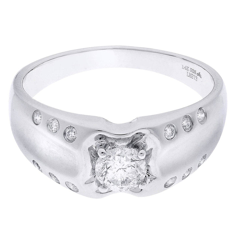 White Gold Mens Diamond Ring| 0.74 Carats| 5.52 Grams