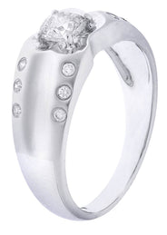 White Gold Mens Diamond Ring| 0.74 Carats| 5.52 Grams