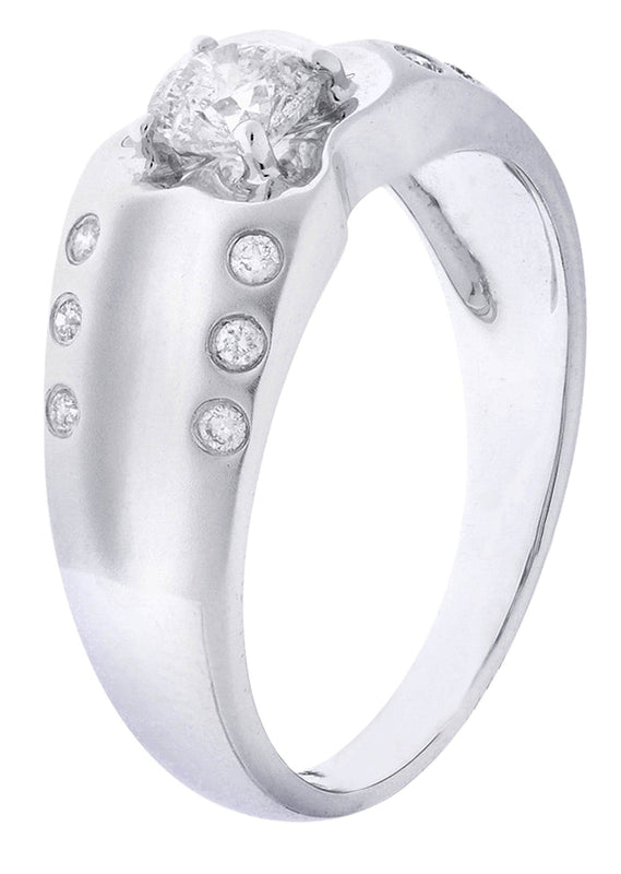 White Gold Mens Diamond Ring| 0.74 Carats| 5.52 Grams