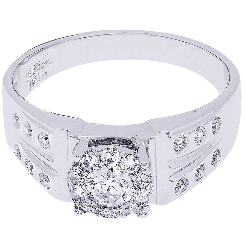 White Gold Mens Diamond Ring| 0.77 Carats| 6.41 Grams