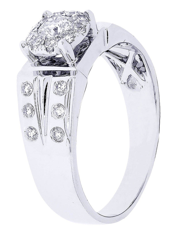 White Gold Mens Diamond Ring| 0.77 Carats| 6.41 Grams