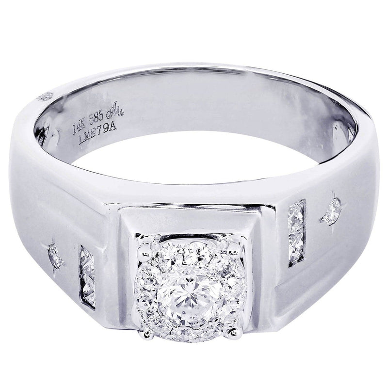 White Gold Mens Diamond Ring| 0.72 Carats| 9.45 Grams