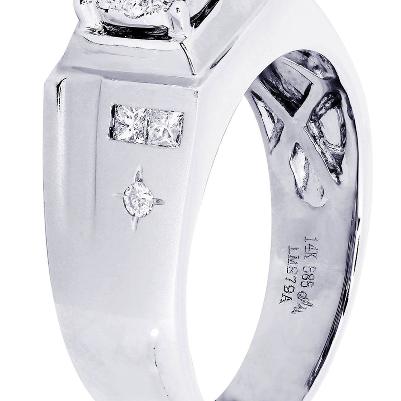 White Gold Mens Diamond Ring| 0.72 Carats| 9.45 Grams