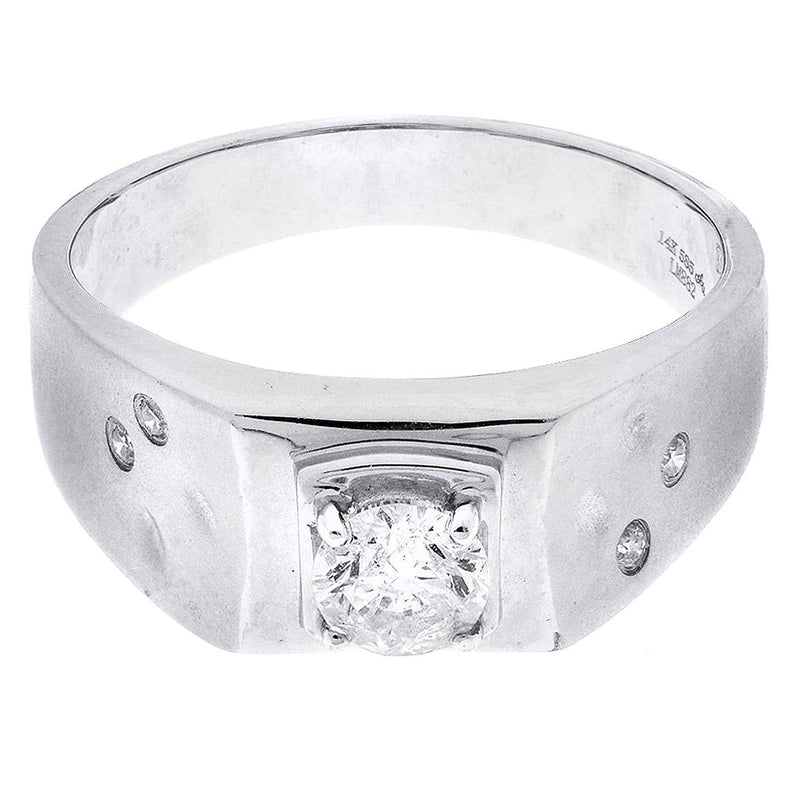 White Gold Mens Diamond Ring| 0.66 Carats| 6.36 Grams