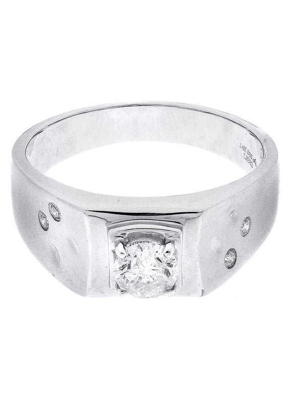 White Gold Mens Diamond Ring| 0.66 Carats| 6.36 Grams