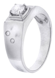 White Gold Mens Diamond Ring| 0.66 Carats| 6.36 Grams