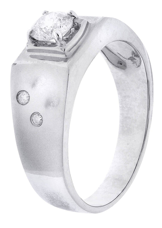 White Gold Mens Diamond Ring| 0.66 Carats| 6.36 Grams