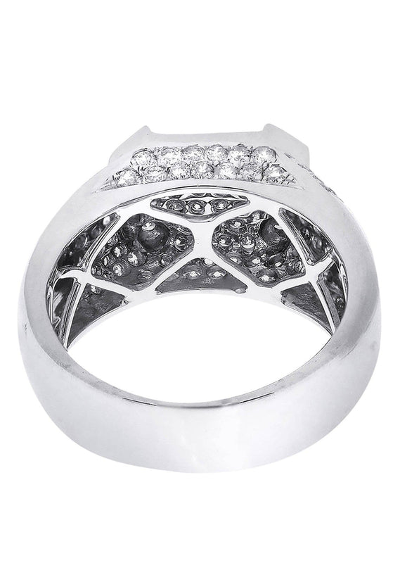 White Gold Mens Diamond Ring| 1.91 Carats| 12.01 Grams