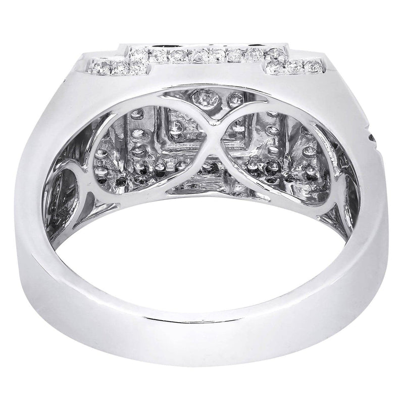 White Gold Mens Diamond Ring| 1 Carats| 9.11 Grams