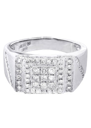 White Gold Mens Diamond Ring| 1 Carats| 9.11 Grams