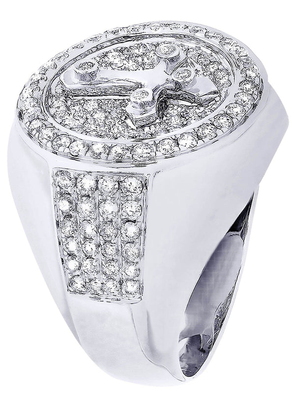 White Gold Mens Diamond Ring| 1.42 Carats| 13.07 Grams